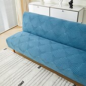 economico Copertura del divano futon-Copridivano letto senza braccioli in tessuto jacquard di 3 misure diverse, copridivano con decorazioni per Capodanno, protezione elasticizzata, copripanca elastico