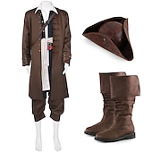 olcso Férfi jelmezek-Pirates of the Caribbean Karib-tenger kalózai Szerepjáték Jelmezek Felszerelések Jelmez Szerepjáték Cosplay jelmez Filmsztár jelmez for Férfi Felnőttek Álarcos mulatság