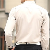 economico camicie oxford da uomo-Per uomo Camicia Camicia con colletto cinese Camicia con colletto alla coreana Camicia elegante Camicia con Bottoni Semplice Matrimonio Feste Rosa Blu Azzurro cielo Grigio scuro Manica Lunga Colletto