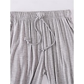 economico Pigiami da donna-pigiama da donna set colore puro semplice comfort casa quotidiano letto modal traspirante girocollo manica corta maglietta pantaloni pettorali protezioni abiti estivi per la casa