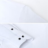 voordelige strijkvrije overhemden voor heren-Voor heren Overhemd Overhemd met knopen Zwart Wit Wijn Lange mouw Effen Revers Lente &amp; Herfst Bruiloft Feest Kleding