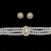 abordables Parures de Bijoux-ensembles de bijoux de mariée 1 ensemble boucles d&#039;oreilles en alliage de perles d&#039;imitation collier ensemble de bijoux artistiques de mode élégants pour femmes pour fête de mariage invité de mariage