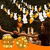economico Luci di Pasqua-luci decorazioni di pasqua 2m 20led coniglio ravanello filo di rame led luci della stringa fata alimentato a batteria per pasqua decorazione del giardino di casa luci ghirlanda