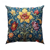 ieftine stil floral și plante-flori de epocă 1 bucată huse de pernă cu dimensiuni multiple perne decorative de coastă în aer liber huse de perne moi pentru canapea canapea pat decor acasă