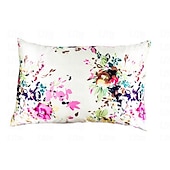 baratos Lençóis e fronhas-Fronha 100% seda amoreira 16 momme seda natural dupla face, capa de fronha com estampa floral de 1 peça com fecho de zíper oculto, cuidados de beleza hipoalergênicos