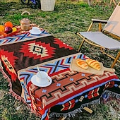 billiga Filtar och plädar-etniska bohemiska mexico filtar utomhus strand picknick filt randig boho linne säng filtar rutig soffa mattor resematta tofsar