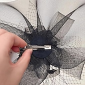 billige Fascinatorer og hatter-fascinators Hodeplagg Fjær Nett Bryllup Aftenselskap Kentucky Derby Hesteløp Damenes dag Elegant Elegant og luksuriøst Bryllup Med Fjær Blomster Hodeplagg Hodeplagg