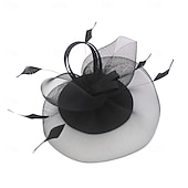 voordelige Fascinators &amp; Hoeden-Elegant Retro vintage Helm Feestkostuum Fascinator-hoed Kostuum Dames Maskerade Vakantie Evenement / Feest Afspraakje Volwassenen Hoed Alle seizoenen