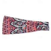 cheap Hair Styling Accessories-Printed Sports Headband Yoga Headband Headband Sweat Absorbing Band Anti Sweat Women s Wide Brimmed Headscarf Headwear