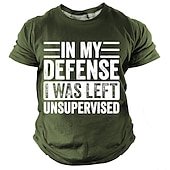 olcso Vicces férfi pólók-Férfiak irónikus grafikus betűs póló rövid ujjú póló 3D nyomtatott kerek nyakú ing napi tervező hétköznapi sportos szabadtéri nyaralás kimenő fekete tengerészkék katonai zöld tavaszi és nyári