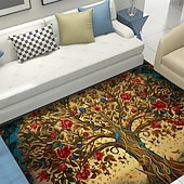cheap Area Rugs-Tree of Life Vintage Area Rug Kitchen Mat Non-Slip Oil Proof Floor Mat Livingroom Rug Indoor Outdoor Mat Bedroom Decor Bathroom Mat Entrance Rug Door Mat