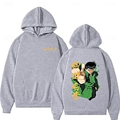 levne Kreslená a filmová postava-Yu Yu Hakusho Yusuke Urameshi Kurama Kapuce Animák Manga Anime Přední kapsa Grafika Pro Pro páry Pánské Dámské Dospělé Karneval Plesová maškaráda Horká ražba Běžné / Denní