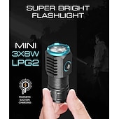 abordables Lampes de poche-Lampe de poche à pouce monstre à trois yeux 2000lm, mini flash super puissant 20w avec batterie rechargeable 1500mah, lampe de secours usb type-c p50