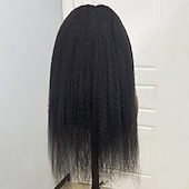 baratos Perucas de seda frontais de cabelo natural-peruca de cabelo humano renda cabelo 13x4 peruca de renda frontal yaki peruca reta com cabelo de bebê para mulheres negras peruca de renda de cabelo humano longo