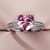 preiswerte Ringe-Ring Hochzeit Klassisch Rosa Kupfer Klassisch Geburtssteine Süß 1 Stück Opal