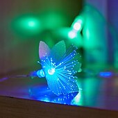 economico Striscie luci a batteria-luci della stringa di fata di fiori in fibra ottica 1,5 m 10 led 3 m 20 led ghirlande per la cerimonia nuziale festa di compleanno di san valentino decorazione della festa a tema della casa di natale