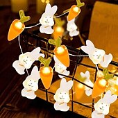 economico Luci di Pasqua-luci decorazioni di pasqua 2m 20led coniglio ravanello filo di rame led luci della stringa fata alimentato a batteria per pasqua decorazione del giardino di casa luci ghirlanda