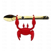 abordables Novedades de utensilios de cocina-Soporte para vajilla de silicona de cangrejo rojo, soporte para cuchara de silicona para estufa, soporte resistente al calor, soporte para cuchara antideslizante, dispositivo de liberación de vapor