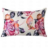 baratos Lençóis e fronhas-Fronha 100% seda amoreira 16 momme seda natural dupla face, capa de fronha com estampa floral de 1 peça com fecho de zíper oculto, cuidados de beleza hipoalergênicos