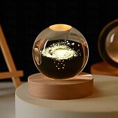 Недорогие Рождественские подарочные огни-прикроватная настольная лампа, светящаяся лампа в виде звездного хрустального шара, прикроватная ночная лампа, проекционная лампа окружающего света