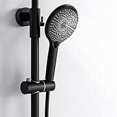 abordables Grifos de ducha-Sistema ducha / Válvula mezcladora termostática Conjunto - Alcachofa incluida Ducha de chorro múltiple Cascada Moderno Galvanizado Apertura Externa Válvula Cerámica Bath Shower Mixer Taps