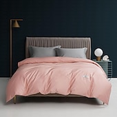 economico 100% cotone-Copripiumino 100% cotone, lenzuolo piano, lenzuolo con angoli, combinazione libera, set di biancheria da letto in raso a 300 fili, copripiumino di qualità premium, federa, collezione letto grigio,