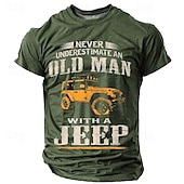 abordables T-shirts amusants pour hommes-Homme Graphique Voiture Vieil Homme T-shirt Manche Courte T-shirt Impression 3D Col ras du cou Chemise Occasionnel street style Sport en Plein Air Fête Sortir Noir Bleu Marron Printemps &amp; Été