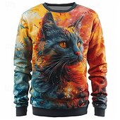 economico Felpe 3D da uomo-Per uomo Animali Drago Felpe Felpa Maglione Manica lunga Felpa Girocollo Di tendenza Informale Stile di strada Stampa 3D Per uscire Abbigliamento di strada Stampa 3D Primavera &amp; Autunno