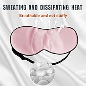 abordables Accesorios de ropa de cama-Antifaz de seda pura natural 100% real con correa ajustable para dormir, cubierta de seda de morera de doble cara para dormir, bloquea la luz y reduce los ojos hinchados.