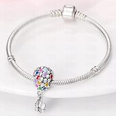 cheap Mother&#039;s Day Gift for Women-Women&#039;s Day Gifts Pandora Emperor 925 White Copper Plated Silver Rose Gold Pendant Diy Enamel Multi Color Drip Glue Hot Air Balloon Pan Family Beads Mother&#039;s Day Mother&#039;s Day Gifts for MoM