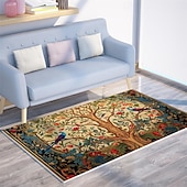 cheap Area Rugs-Tree of Life Vintage Area Rug Kitchen Mat Non-Slip Oil Proof Floor Mat Livingroom Rug Indoor Outdoor Mat Bedroom Decor Bathroom Mat Entrance Rug Door Mat
