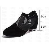 cheap Ankle Boots-Women&#039;s Mesh Panel Chunky Heel Dress Shoes - Elegant Black Formal Pumps with Zipper and Ring Detail
