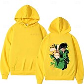 levne Kreslená a filmová postava-Yu Yu Hakusho Yusuke Urameshi Kurama Kapuce Animák Manga Anime Přední kapsa Grafika Pro Pro páry Pánské Dámské Dospělé Karneval Plesová maškaráda Horká ražba Běžné / Denní