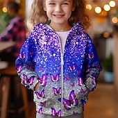 Dla dziewczynek 3D Motyl Bluza z Kapturem Płaszcz Odzież wierzchnia Różowy Długi rękaw Jesień Zima Aktywny Śłodkie Moda miejska Dzieci 3-12 lat Suwak Ulica Codzienny Regularny tanie Dziewczęca wizja 3D i blask-Dla dziewczynek 3D Motyl Bluza z Kapturem Płaszcz Odzież wierzchnia Różowy Długi rękaw Jesień Zima Aktywny Śłodkie Moda miejska Dzieci 3-12 lat Suwak Ulica Codzienny Regularny