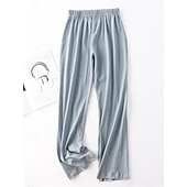 billiga Sovkläder till damer-kvinnors pyjamasset brev mode komfort hem daglig säng bomull andas rund hals långärmad t-shirt t-shirt byxa bröstkuddar sommar vår hem outfits