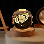Недорогие Рождественские подарочные огни-прикроватная настольная лампа, светящаяся лампа в виде звездного хрустального шара, прикроватная ночная лампа, проекционная лампа окружающего света