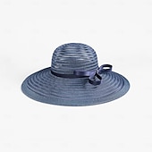 abordables Sombreros de fiesta-Sombreros de fibra, sombrero bombín/cloche, sombrero de pescador, sombrero flexible, boda, fiesta de té, boda elegante con lazo, tocado de empalme, tocado.