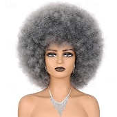 economico Parrucche da festa-parrucche afro rosse per donne nere parrucca senza colla da indossare e andare da 10 pollici parrucche afro ricce parrucche sintetiche color borgogna per feste quotidiane costume cosplay uso