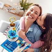 billiga Byggleksaker-kvinnodagen presenter glödlampa suckulent blomma växt byggstenar suckulent krukväxt byggstenar skrivbordsdekoration present kvinnodag mors dag presenter till flickor mors dag presenter till mamma