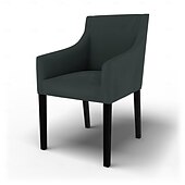 baratos Cobertura de Sofa-Capa de Cadeira Sakarias em Sarja de Algodão com Braços Ajuste Regular Lavável à Máquina