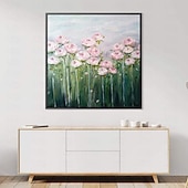 cheap Oil Paintings-Hand painted Beauty Flowers Bloom In Spring Abstract Oil Painting hand painted Wall Art painting Home Decor Picture Modern artwork pciture On Canvas 100% Handpainted oil painting