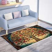 cheap Area Rugs-Tree of Life Vintage Area Rug Kitchen Mat Non-Slip Oil Proof Floor Mat Livingroom Rug Indoor Outdoor Mat Bedroom Decor Bathroom Mat Entrance Rug Door Mat