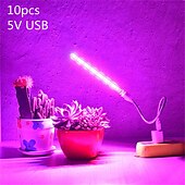preiswerte LED Pflanzenzuchtlampe-2 stücke 1 stücke led wachsen licht 21 leds usb tragbare led anlage wachsen licht dc5v volle spektrum phyto lampe rotation flexible licht innen