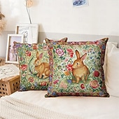 baratos estilo animal-1 pçs Veludo Cobertura de Almofada, Floral Animal Rústico Casual Quadrada Zíper Tradicional Clássico