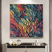 olcso Absztrakt festmények-mintura kézzel készített színes olajfestmények vászonra falművészeti dekoráció modern absztrakt tollképek lakberendezéshez hengerelt keret nélküli feszítetlen festmény