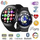 tanie Zegarki inteligentne-696 ThorUltra4 Inteligentny zegarek 1.43 in Smart Watch Phone 4G LTE Bluetooth Krokomierz Powiadamianie o połączeniu telefonicznym Pulsometry Kompatybilny z Android iOS Męskie GPS Odbieranie bez