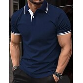 preiswerte Klassisches Poloshirt für Herren-Herren Poloshirt Polos mit Knöpfen Geschäft Casual Kargen Kurzarm Modisch Basic Glatt Taste Sommer Regular Fit Weiß Gelb Rot Marinenblau Königliches Blau Blau Poloshirt