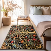 preiswerte Wohn- und Schlafzimmerteppiche-Inspiriert von William Morris, Teppich, Küchenmatte, rutschfeste, ölbeständige Bodenmatte, Wohnzimmerteppich, Innen- und Außenmatte, Schlafzimmerdekoration, Badezimmermatte, Eingangsteppich,