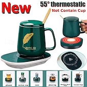 cheap Kitchen Appliances-Usb Heating Weight Sensor 55° Winter Electric Coffee Mug Cup Warmer Heater Pad Coaster USB for Home Office Milk Tea Cup Table Decoration