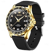 abordables Montres à quartz-Montre homme OLEVS à quartz minimaliste mode décontractée lumineuse calendrier étanche en acier